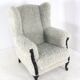 Armchair grey Doodle Retro Fully Restored - new upholstery