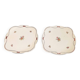 Pair of dessert plates Moulin des Loups St Amand Width 18 cm