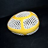 Malicorne perforated ceramic egg box – vintage sweet jar