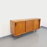 Vintage row in light oak wood from the 60s