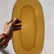 Set of 7 dishes in brown and green vintage glass