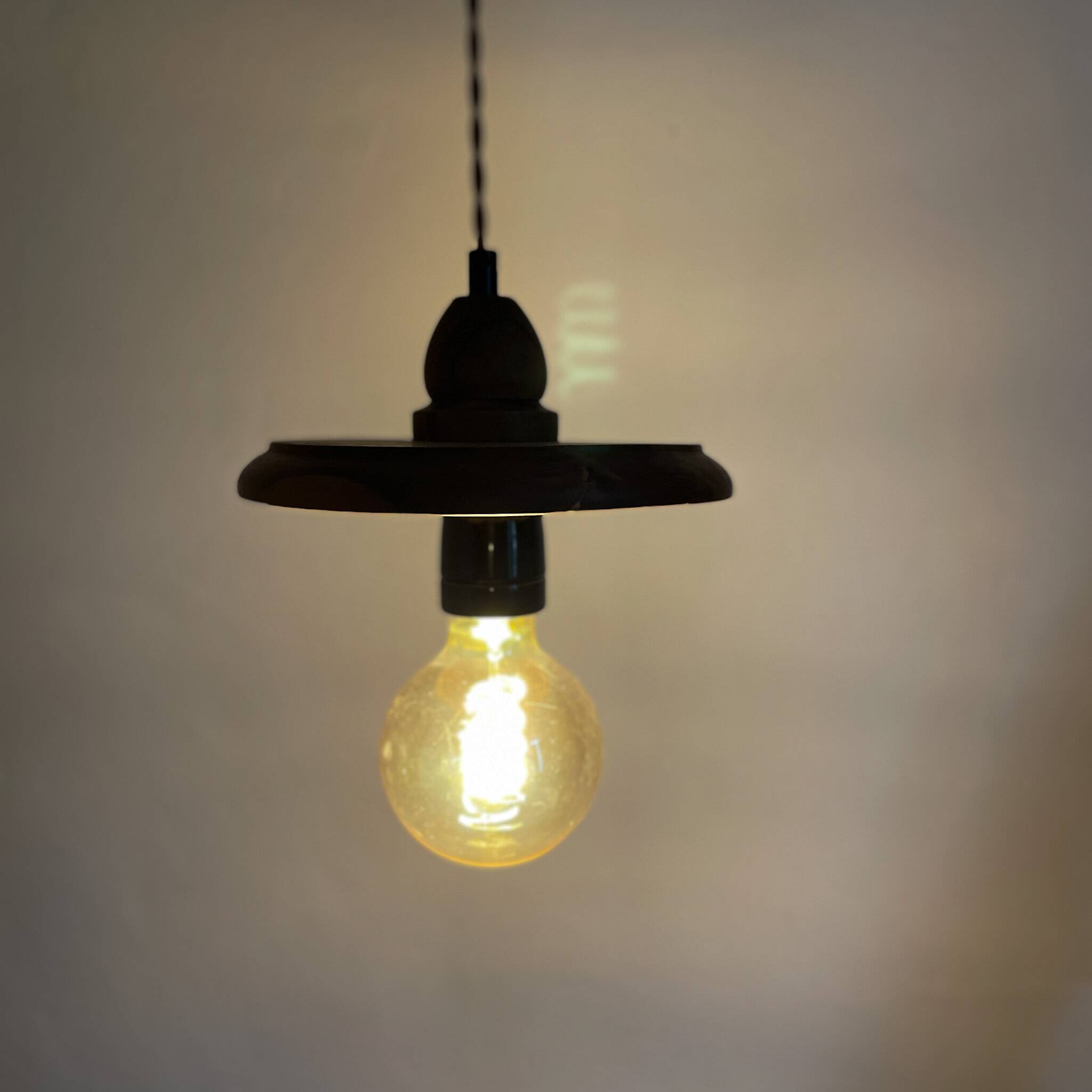 Vintage wooden pendant light