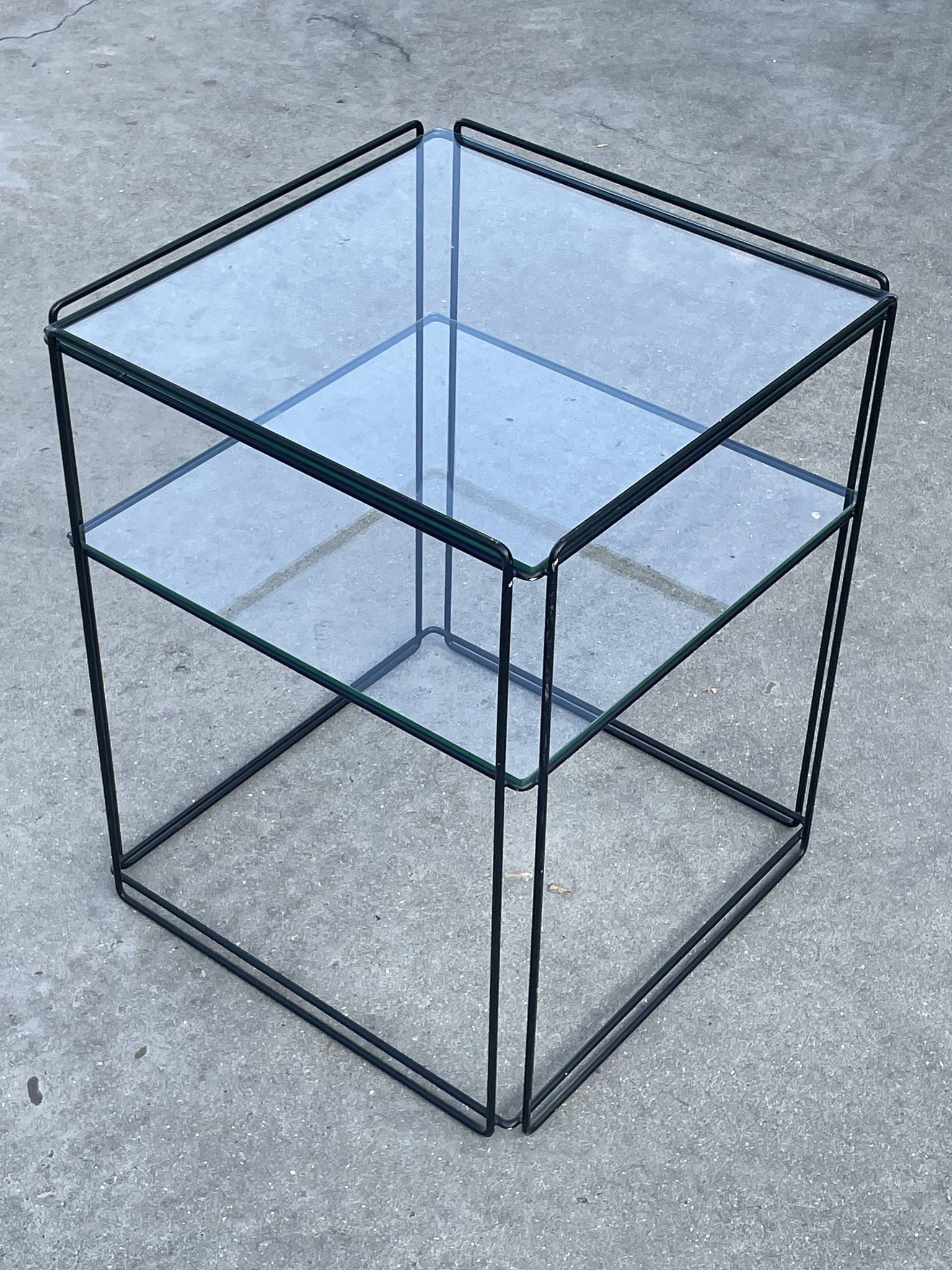 Table d'appoint vintage de Max Sauze "isocèle" design années 70
