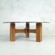 Table basse italienne moderne de bois de rose années 60