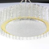 1 of 2 Stunning Murano Glass Tubes Ceiling Light by Doria, Germany, 1960s