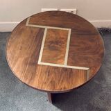 Table basse art déco inscrustations argent