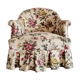 Antique flowered toad armchair