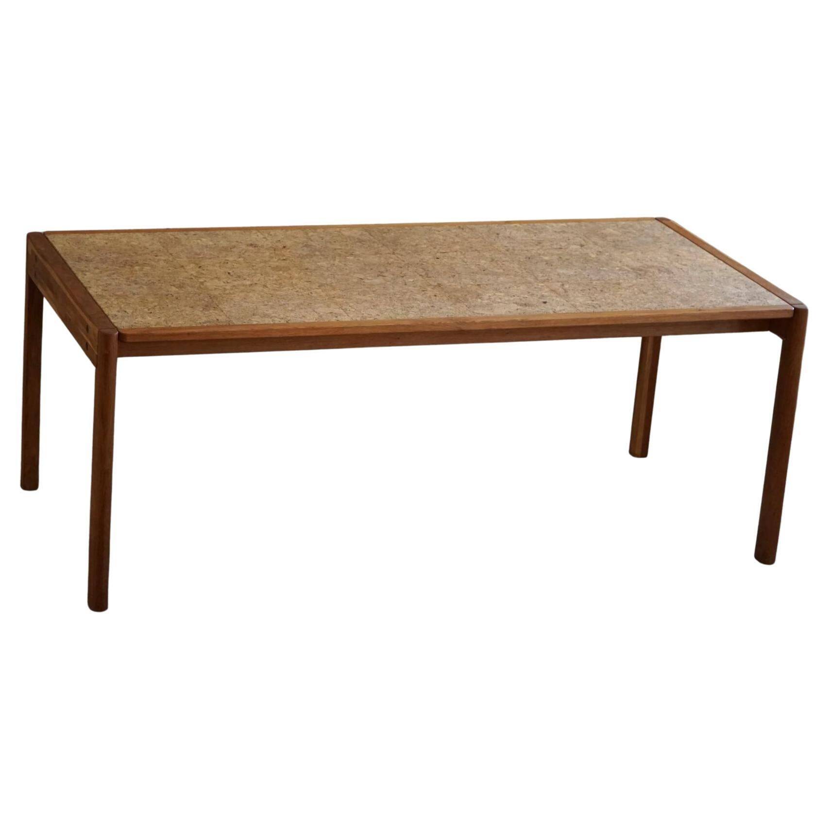 Jørgen Bækmark, Dining table in Oak & Cork, Danish Mid Century Modern, 1960s