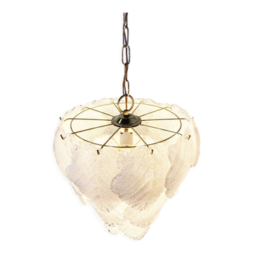 Vintage murano leaf chandelier, 1970s