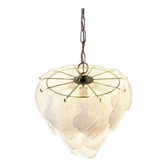 Vintage murano leaf chandelier, 1970s