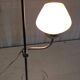 Articulated table lamp in chrome brass and opaline - mid 20th century.