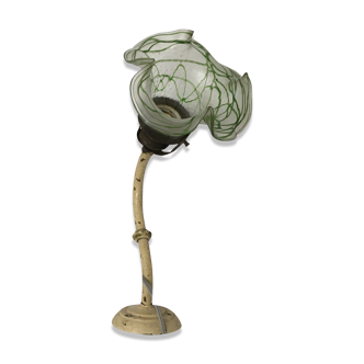 Wall lamp, art deco tulip colored glass