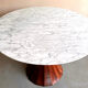 Marble dining table with rosewood base