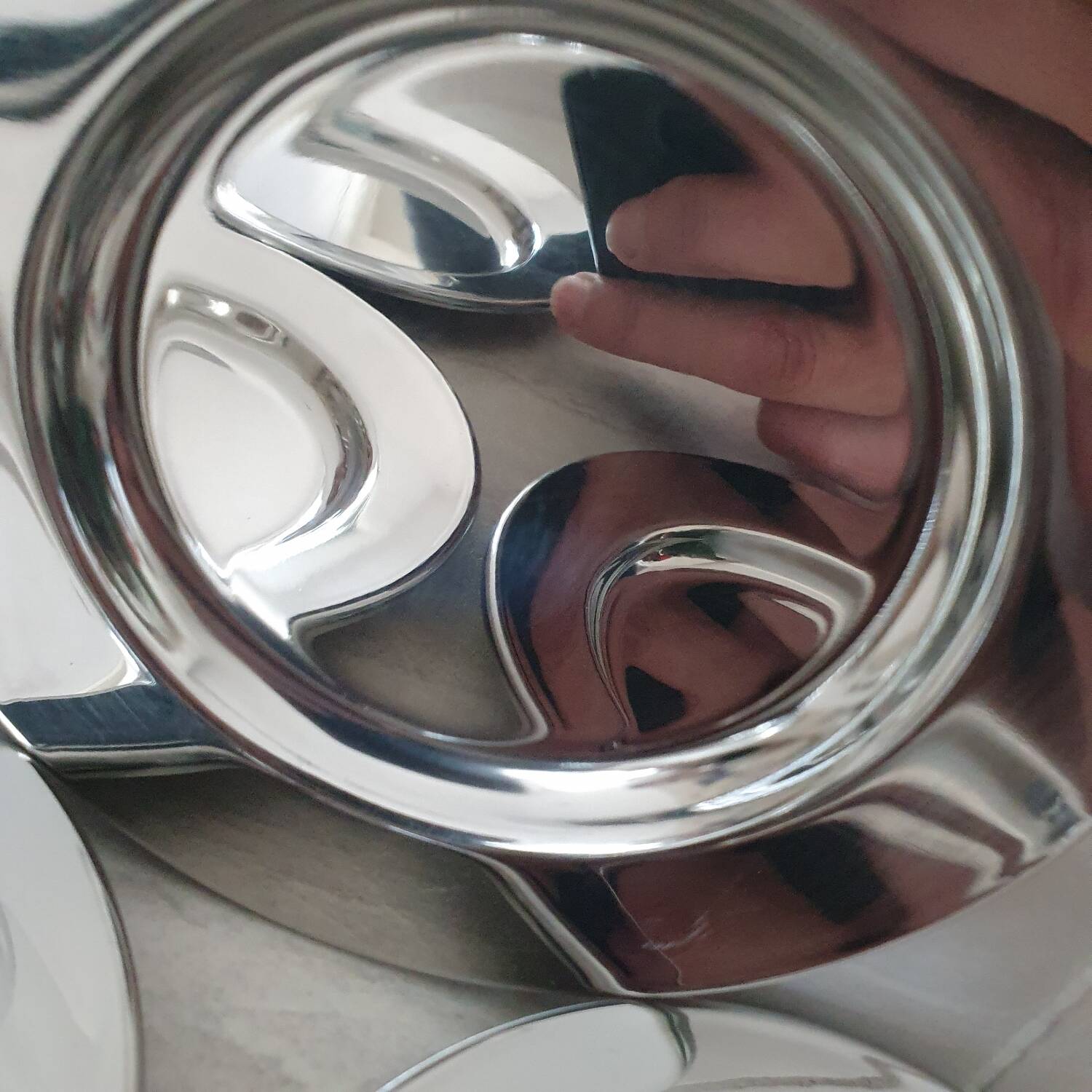 Alessi Alfra / Small presentation plates in 18/8 stainless steel