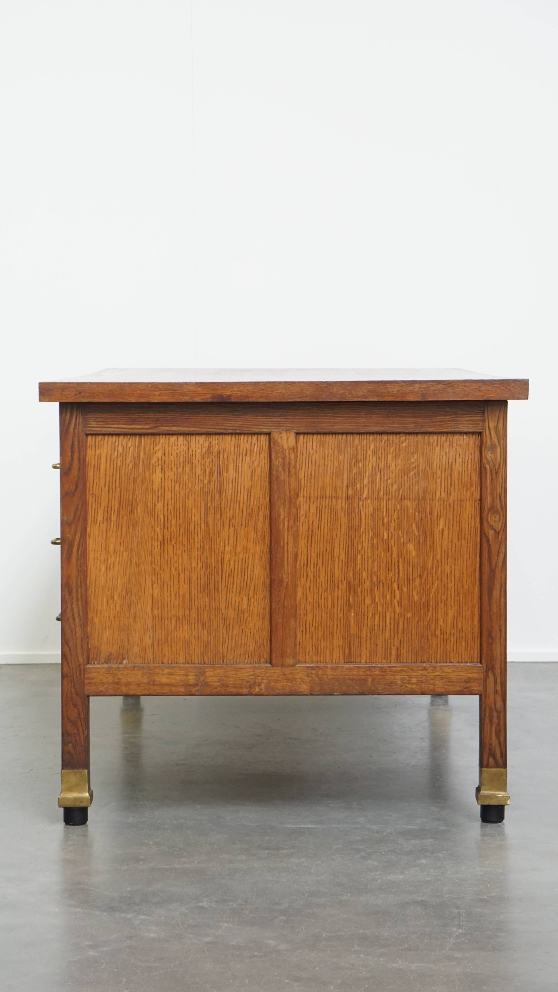 Bureau Art Déco ancien du début du XXe siècle, en chêne