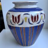 Vintage painted and signed ceramic vase