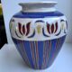 Vase en céramique peint et signé vintage
