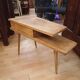 Petit meuble en bois tripode, design 1950