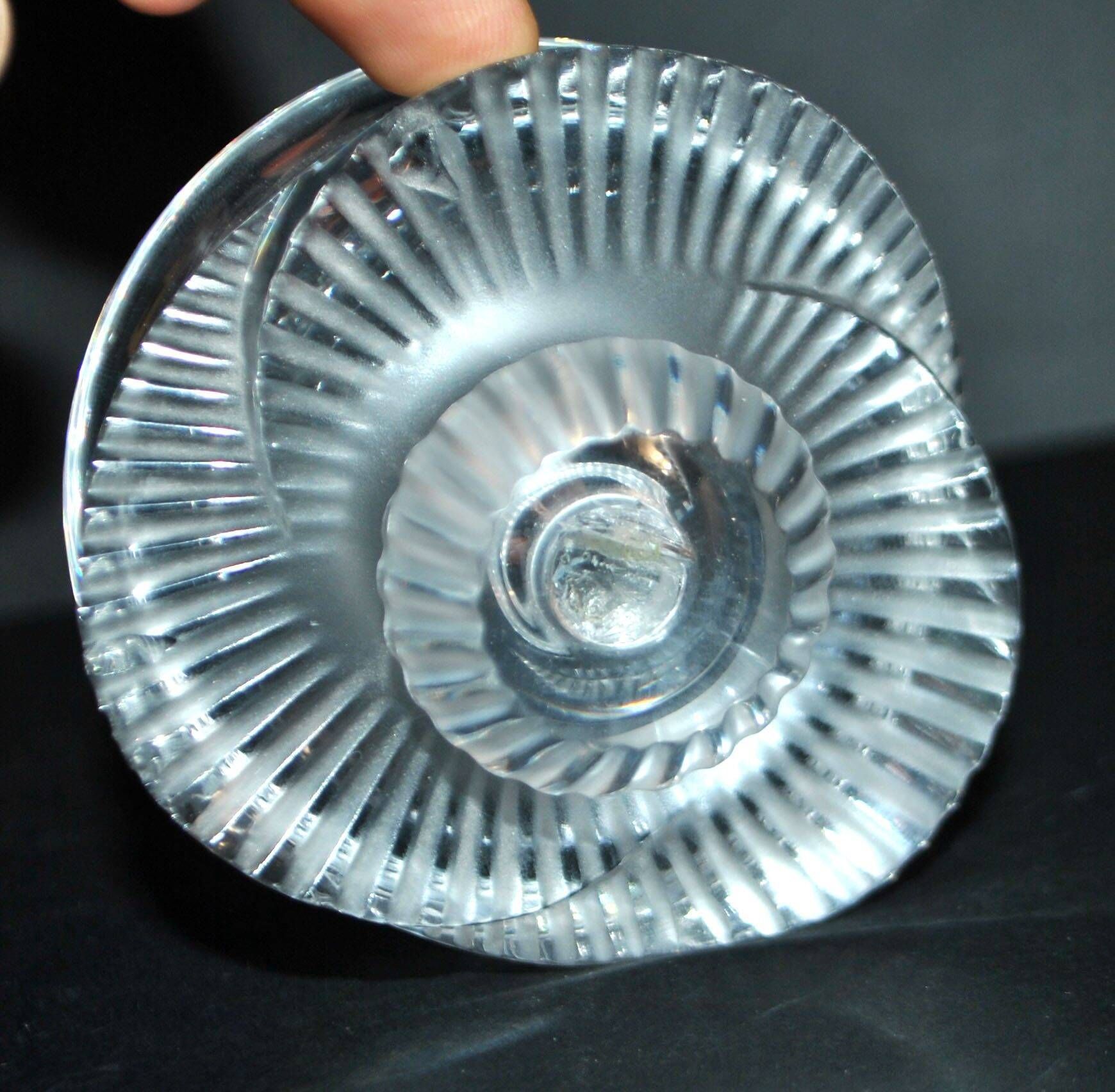 Lalique Baptiste bottle in frosted crystal signed "Lalique R France" 1979