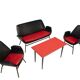 Leather Living Room Set, 1960s, Czechoslovakia
