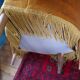 Fauteuil crapaud jaune or