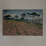 Lithograph by Henri Rivière - Douarnenez seen from Ris