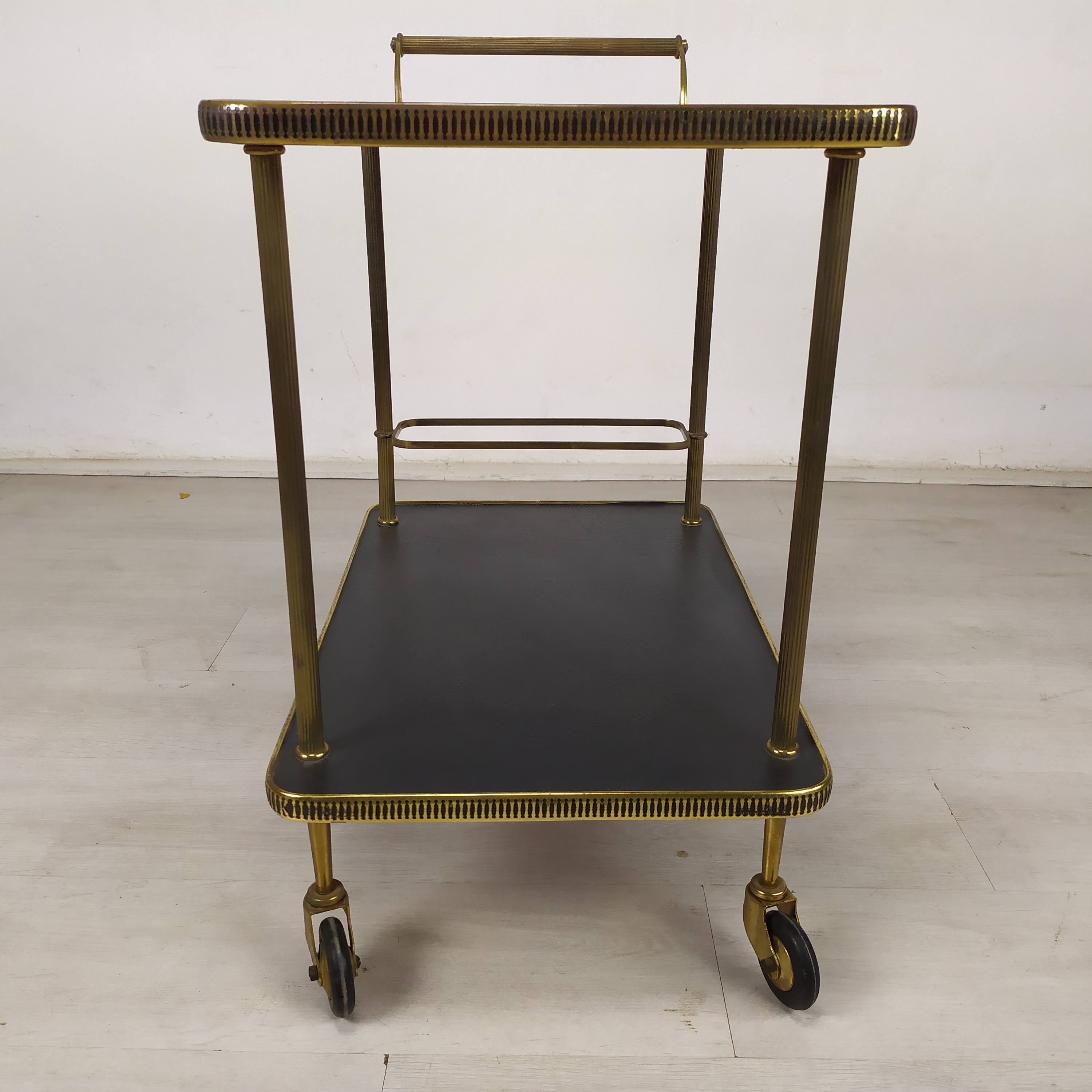 Vintage brass bar service