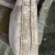 vintage velvet taupe sofa 70's style