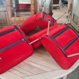 Trio of vintage armchairs edition pelfran year 1960