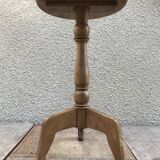 Old vintage wood tripode table