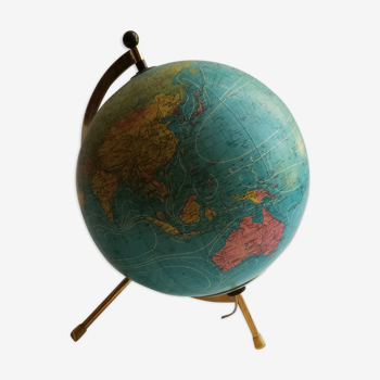 60s earth globe bright Taride Map