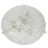 Large round frosted glass ceiling light, Kaiser, Germany, 1970s