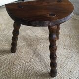 Cowhide tabouret