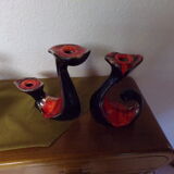 Triple candle holders 60s