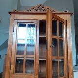 Louis XV style rosewood marquetry display case