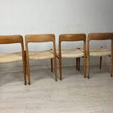 Teak chairs model 75 Niels Moller