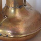 Pair of art nouveau copper and brass vases by Gustave Serrurier-Bovy