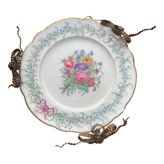 Assiette de collection Bathilde De Lupel 9 juin 1874 sur son support