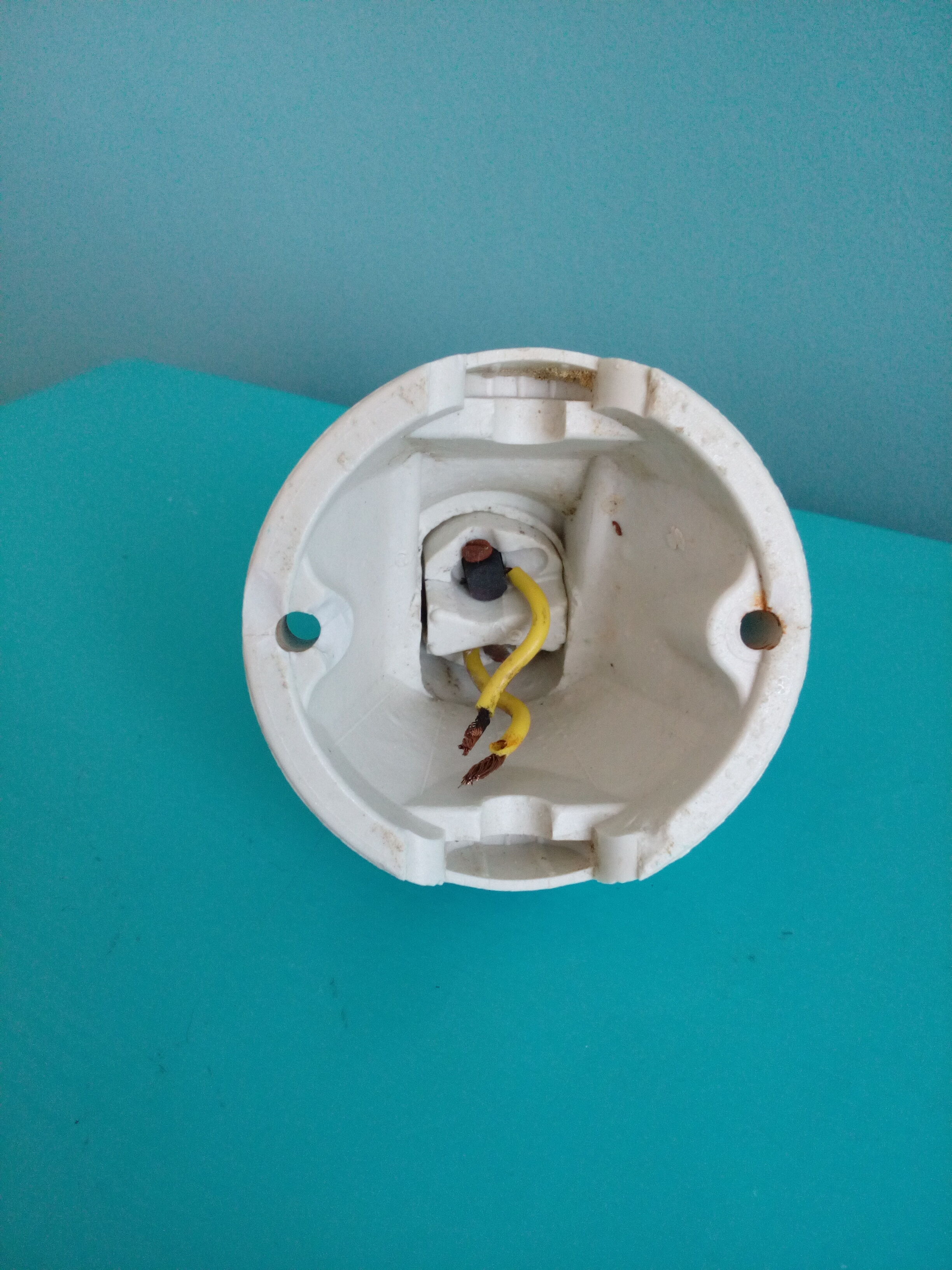 White porcelain duck-neck cellar sconce