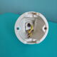 White porcelain duck-neck cellar sconce