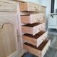 Louis XV style buffet in solid cherry wood, renovated.