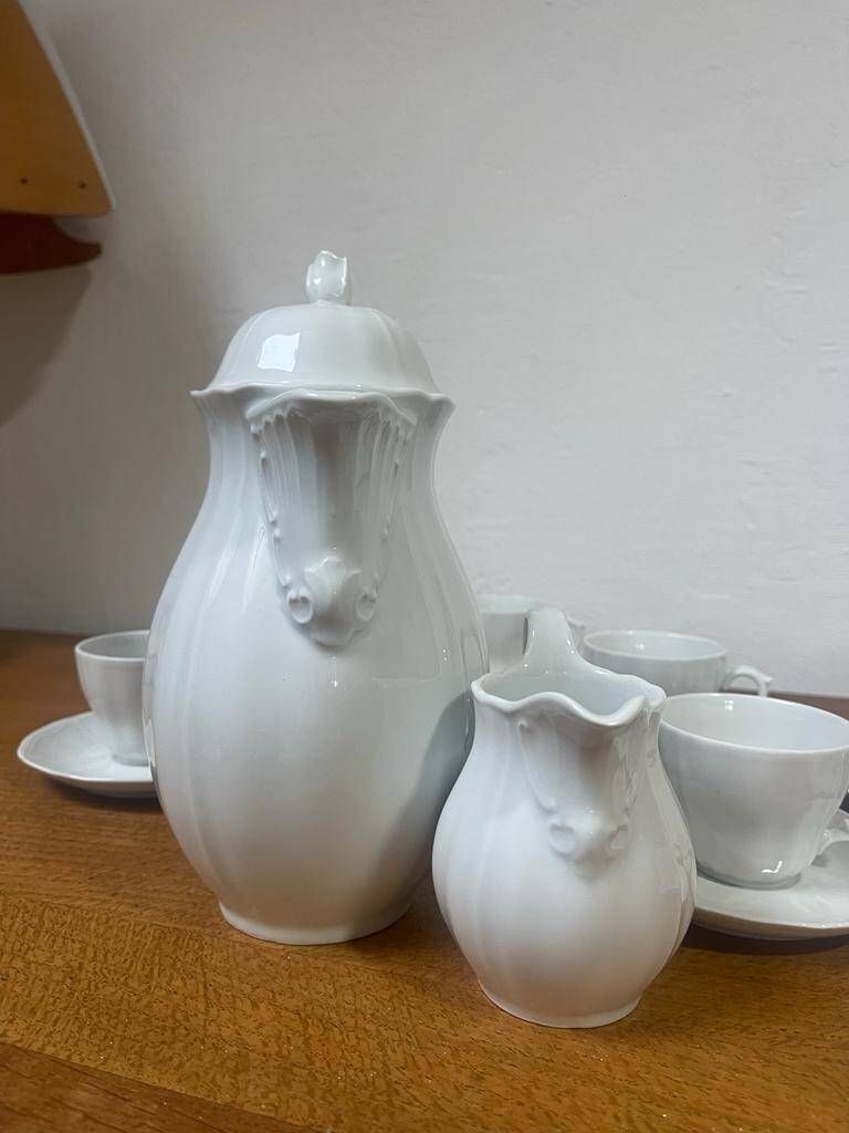 Antique porcelain coffee set Oscar Schaller & Co Bavaria Germany
