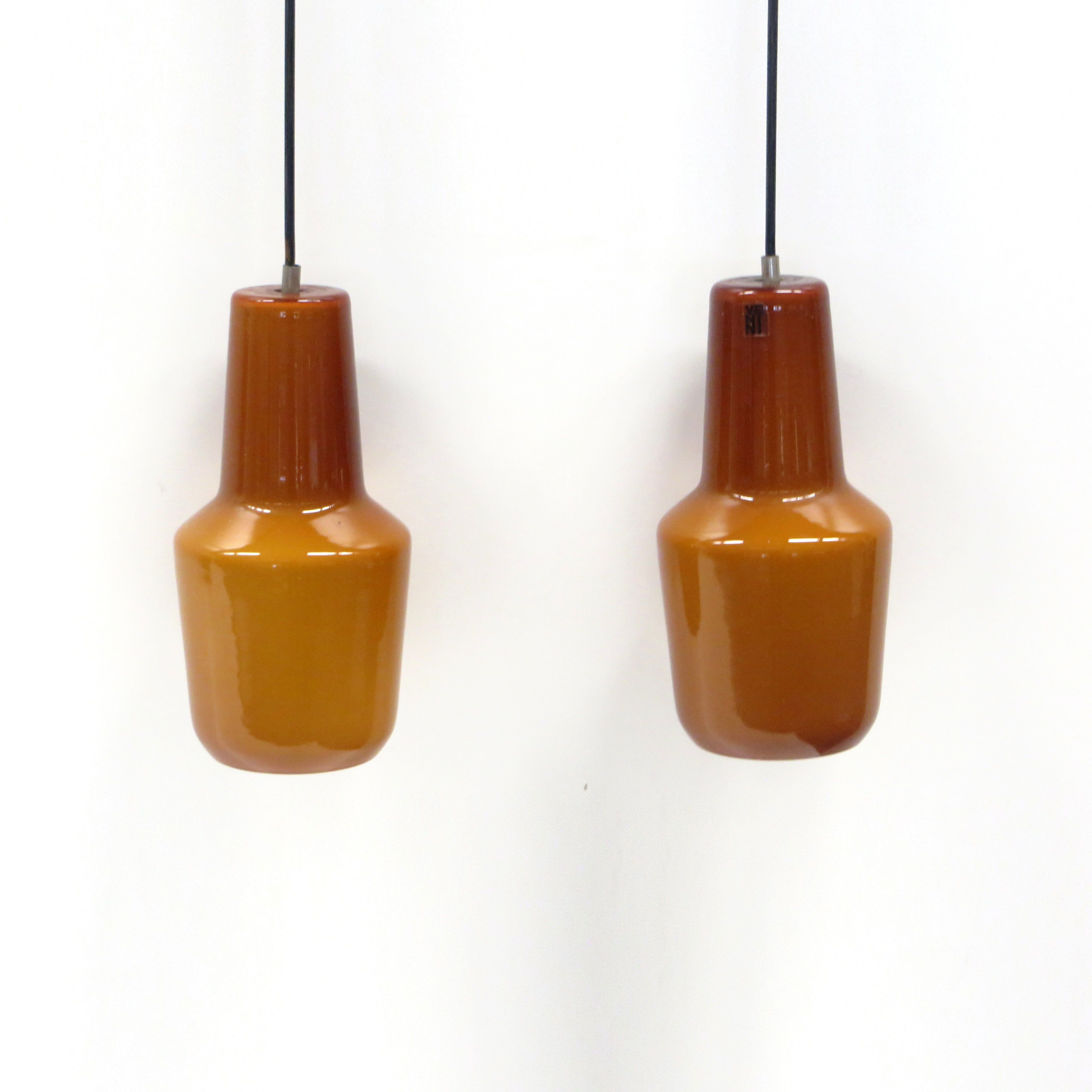Murano glass pendant designed by Massimo Vignelli for Venini in 1955