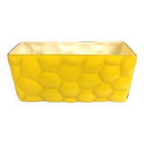 Glass planter with honeycomb decor