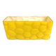 Glass planter with honeycomb decor