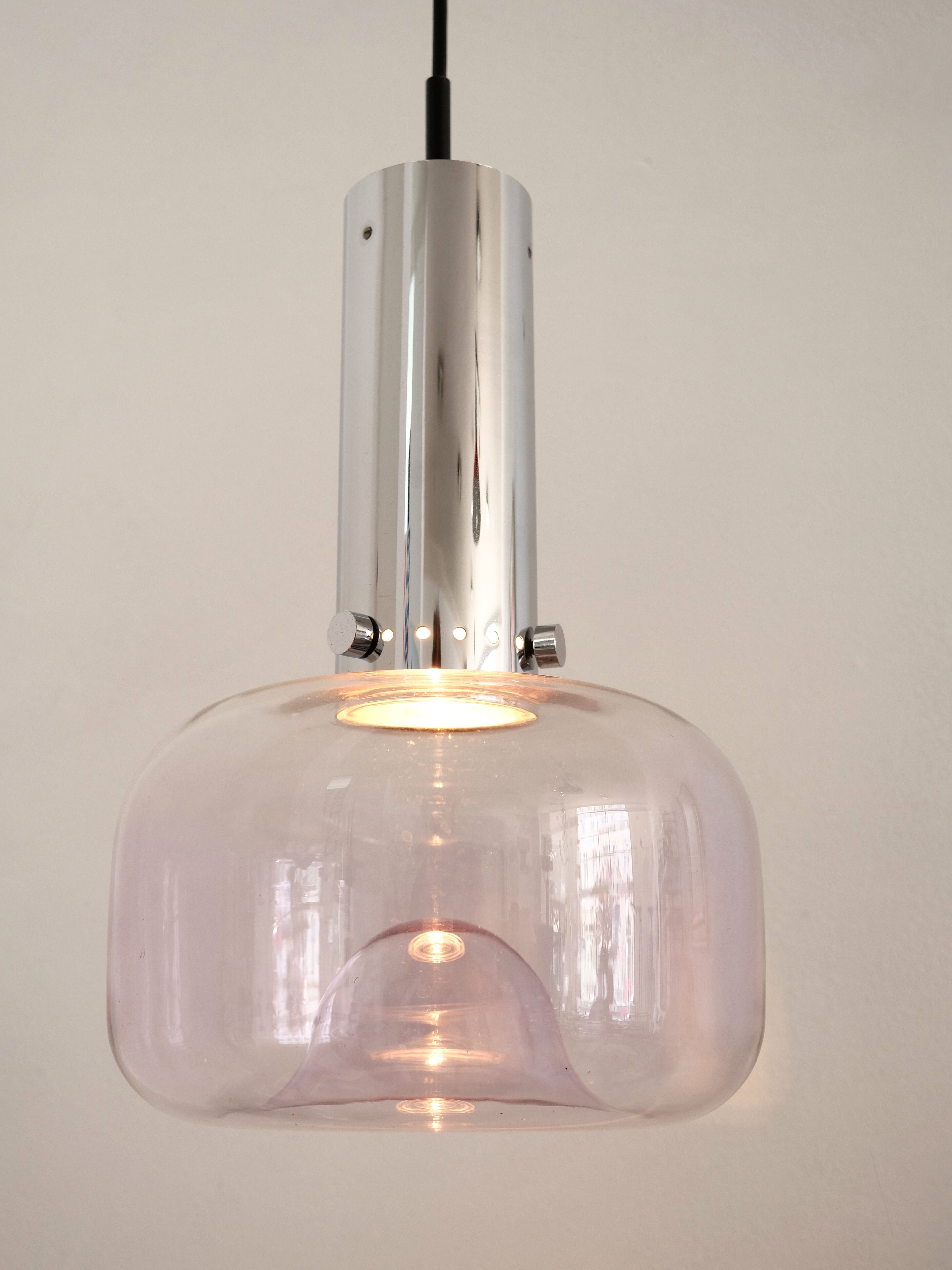 Organically shaped suspension glashütte limburg 1970