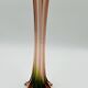 Paire de soliflores vintage en verre rose et vert