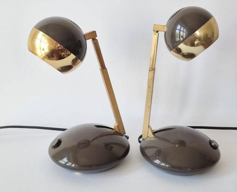 Pair of Midcentury Telescope Table Lamps Eichhoff Werke, Germany, 1970s