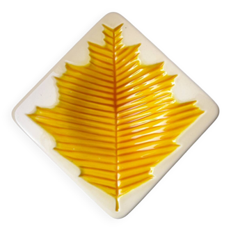 Verceram yellow leaf butter dish