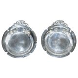 Pair of sterling silver biscuit dishes by Webster circa 1950.